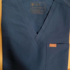 Medium Royal Blue Figs Scrub Top